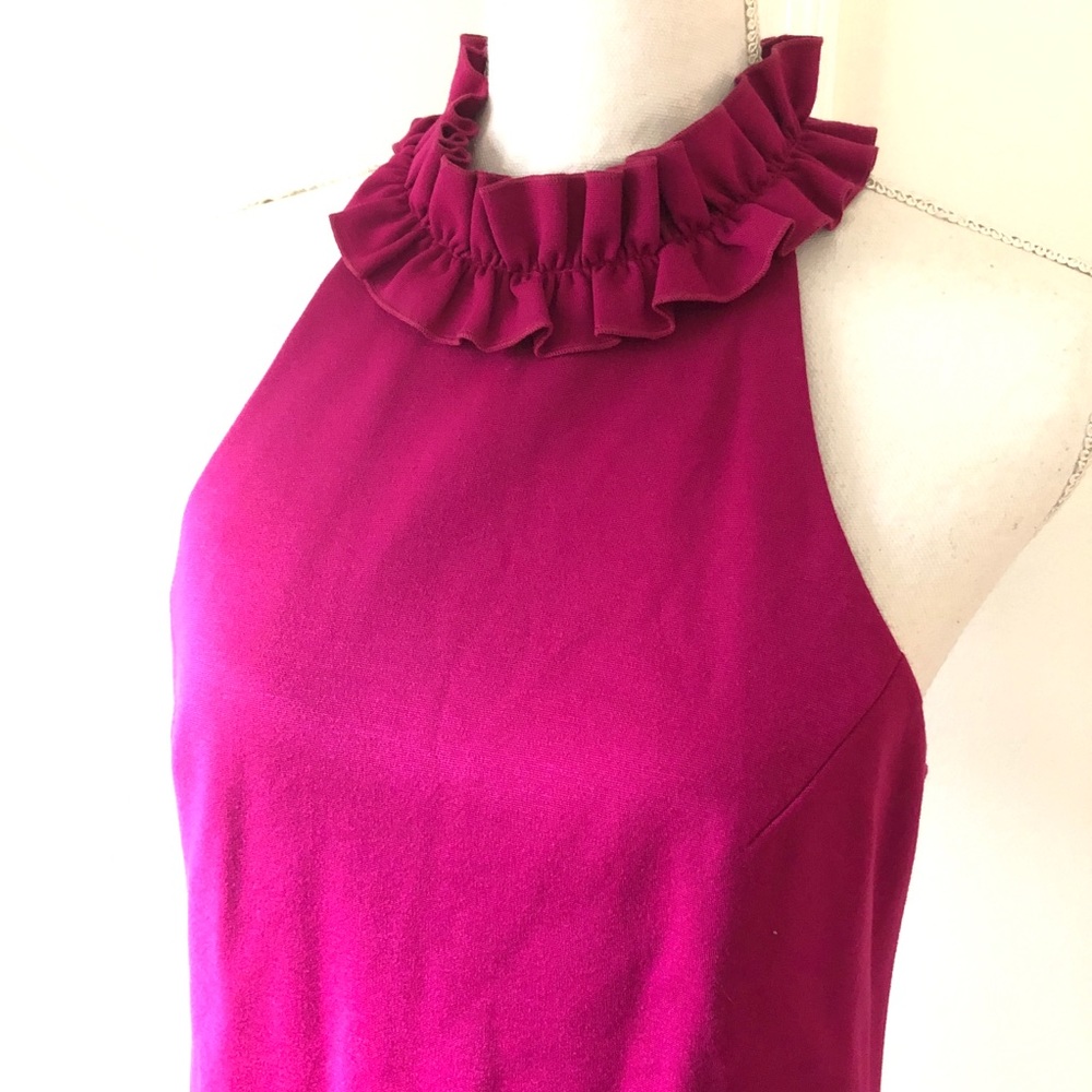 Trina Turk Fuchsia Halter Ruffle Dress - Picture 4 of 4